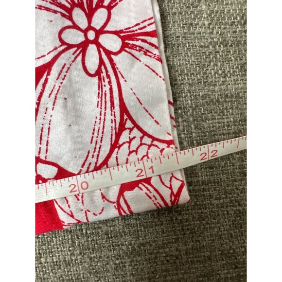 R&K Original Petite Red & White Floral Print Cropped Pants 14P Tropical Summer - Picture 6 of 6